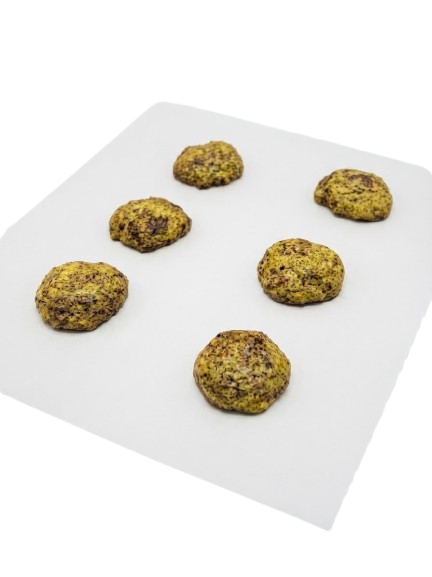 Petits cookies au moringa avec éclats de chocolat | 15 cookies