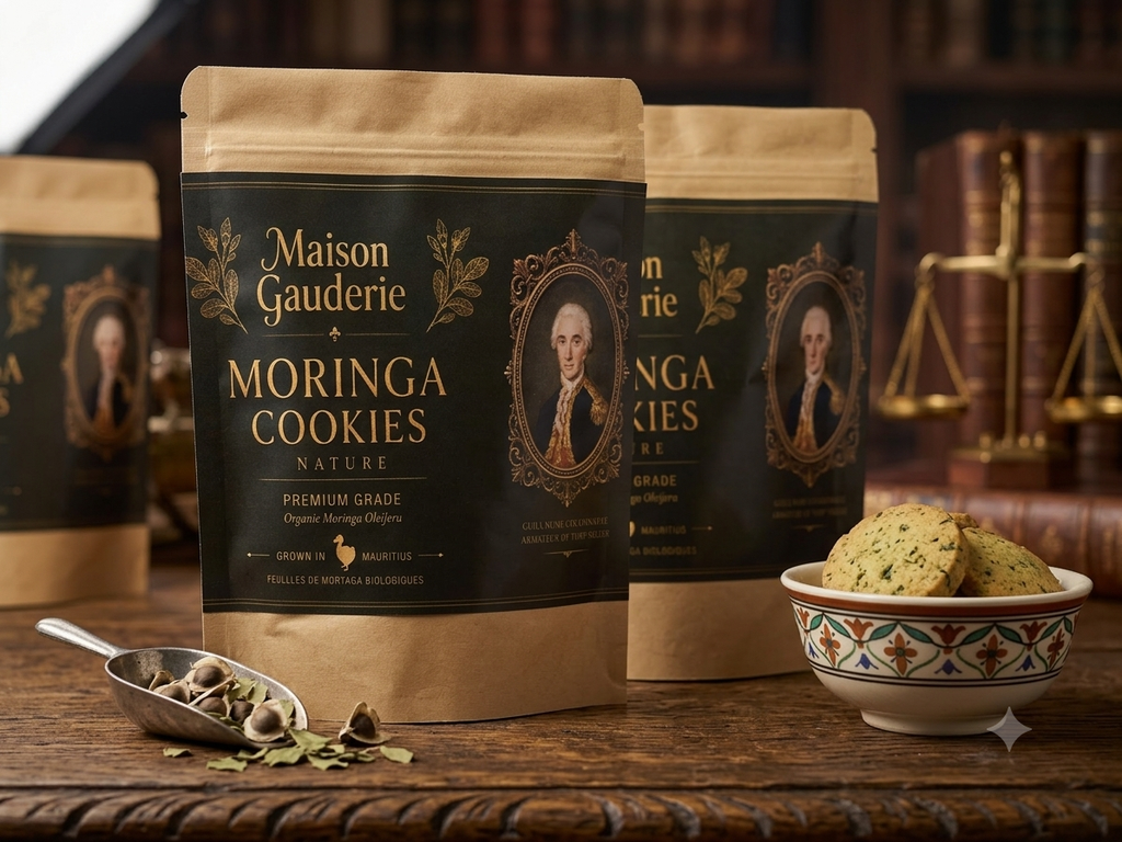 2 très grands cookies au moringa nature